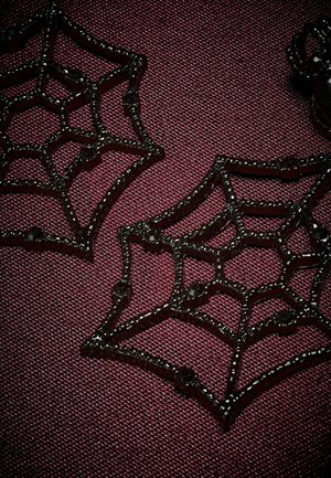 Next, HALLOWEEN SPIDERWEB STUD EARRINGS - Ohrringe - black