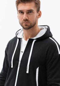 Ombre Felpa con zip - black