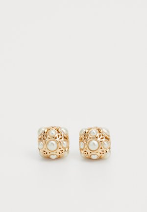 FILIGREE STUD - Pendientes - gold-coloured/white