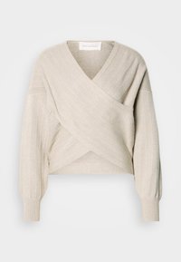 RACHELLE WRAP PULLOVER - Pulover - warm light grey melange