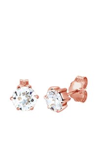 SPARKLING BASIC - MIT KRISTALLEN VON SWAROVSKI® - Øreringe - rose gold-coloured