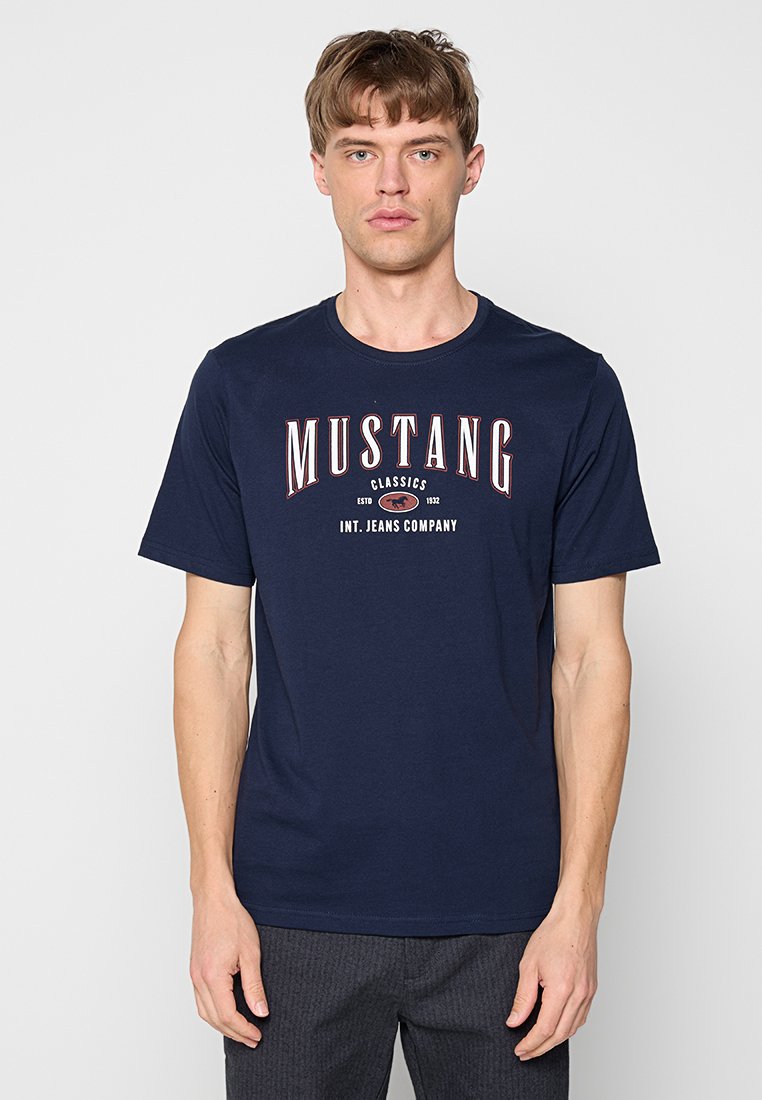 mustang T-shirt print donkerblauw mustang T-shirt print donkerblauw