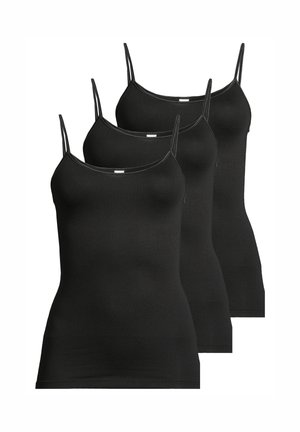 3ER PACK SPAGHETTI - Unterhemd/-shirt - schwarz
