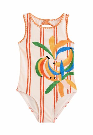 Never Fully Dressed REGULAR FIT - SWIMSUIT . - Badeanzug - cream banana stripe