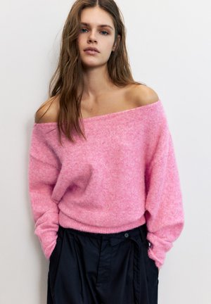 PULL&BEAR, REGULAR FIT BOATNECK - JUMPER - Pullover - pink