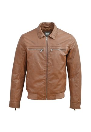 Chaqueta de cuero - cognac