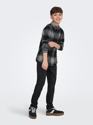 ONLY & SONS junior, Slim fit OSJWEFT Straight - Vaqueros rectos - washed black