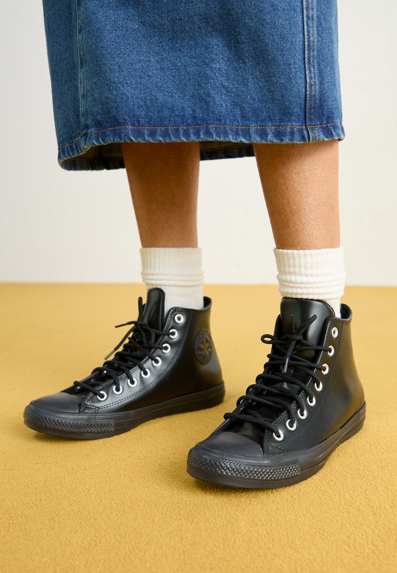 Converse CHUCK TAYLOR ALL STAR - Höga sneakers - black/total eclipse ...