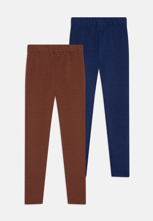 EXTRA WARM LEGGINGS FUR INSIDE UNISEX 2 PACK - Leggings - dark blue/mauve