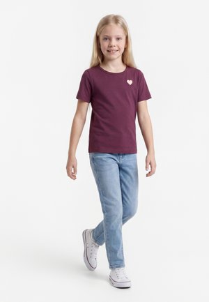 Friboo, 3 PACK  - Print T-shirt - bordeaux/dark blue