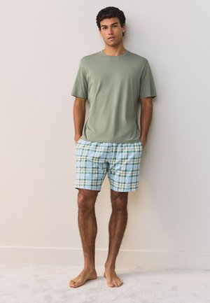 Next, REGULAR FIT - CHECK SHORT SLEEVE SET 2 PACK - Pyjama set - green pink
