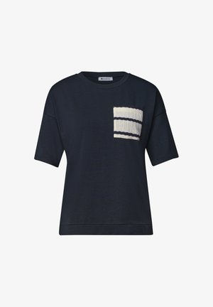 Street One, T-SHIRT MIT RUNDHALS UND BRUSTTASCHE - T-Shirt print - shadowed navy