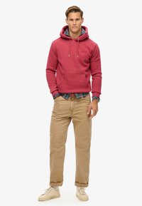 Superdry & Co ESSENTIAL LOGO  - Felpa con cappuccio - berry red marl