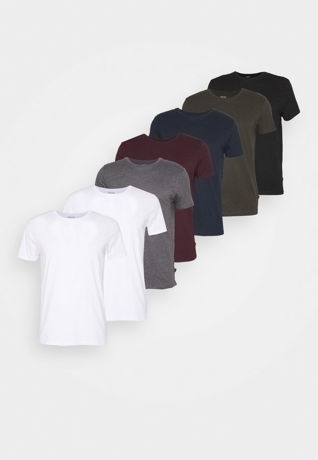 SHORT SLEEVE CREW 7 PACK - T-shirt basic - black