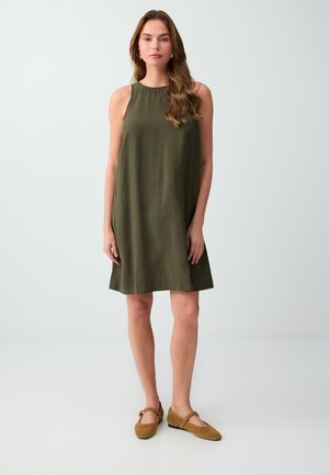 Jimmy Key, RELAXED SLEEVELESS SHORT DRESS - Vestito casual - khaki