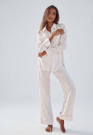 LASCANA, LASCANA PYJAMAHOSE - Pyjama bottoms - ecru gestreift