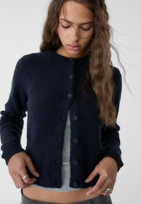 Stradivarius BUTTONED - Cardigan - dark blue