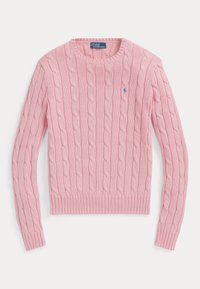 CABLE KNIT COTTON CREWNECK JUMPER - Jersey de punto - pink