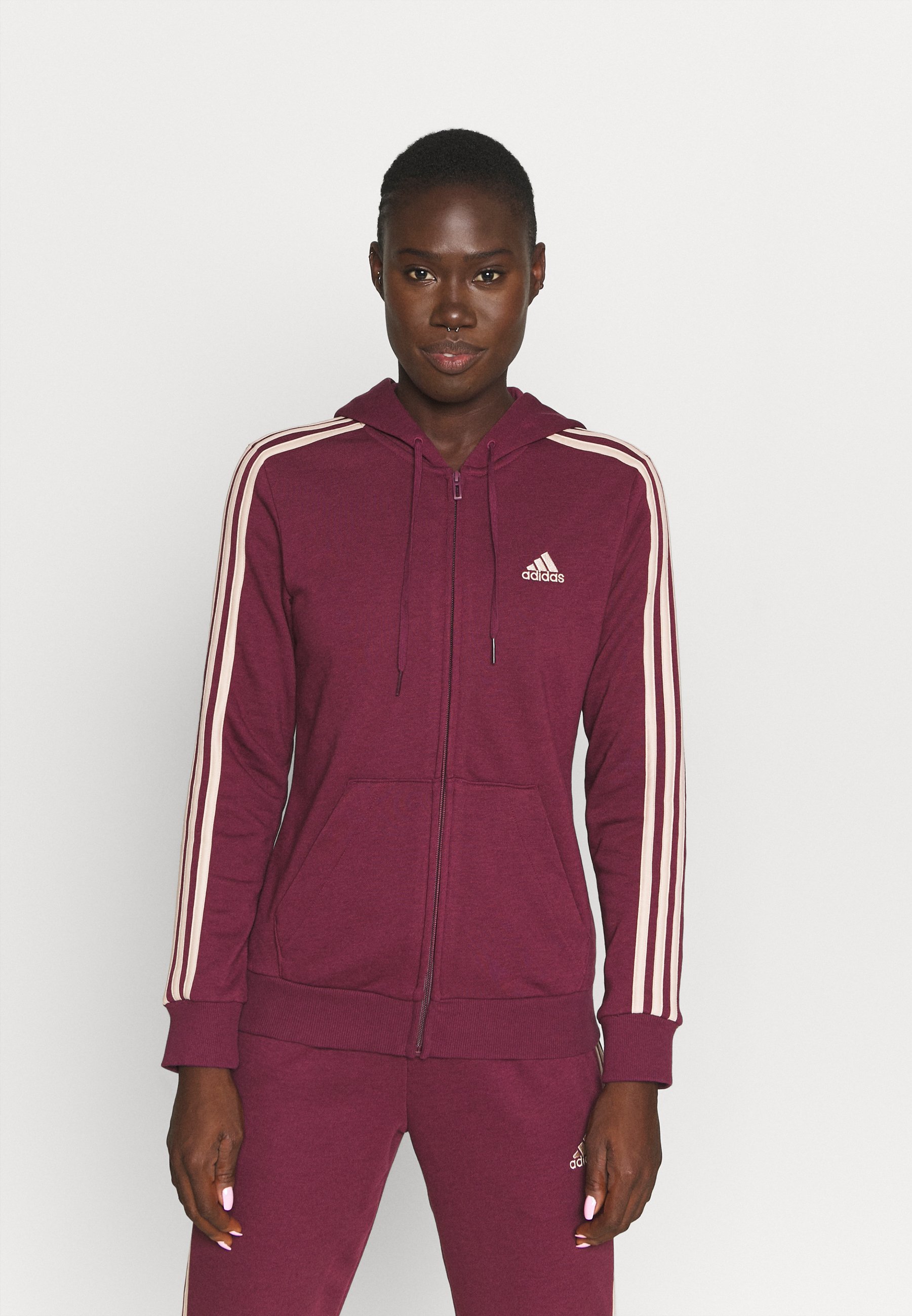 adidas Performance Sudadera con cremallera - victory crimson/halo  blush/burdeos - Zalando.es