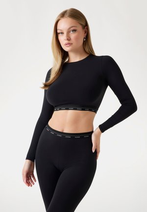 MATILDE NAHTLOSES CROPPED - Camiseta de pijama - schwarz