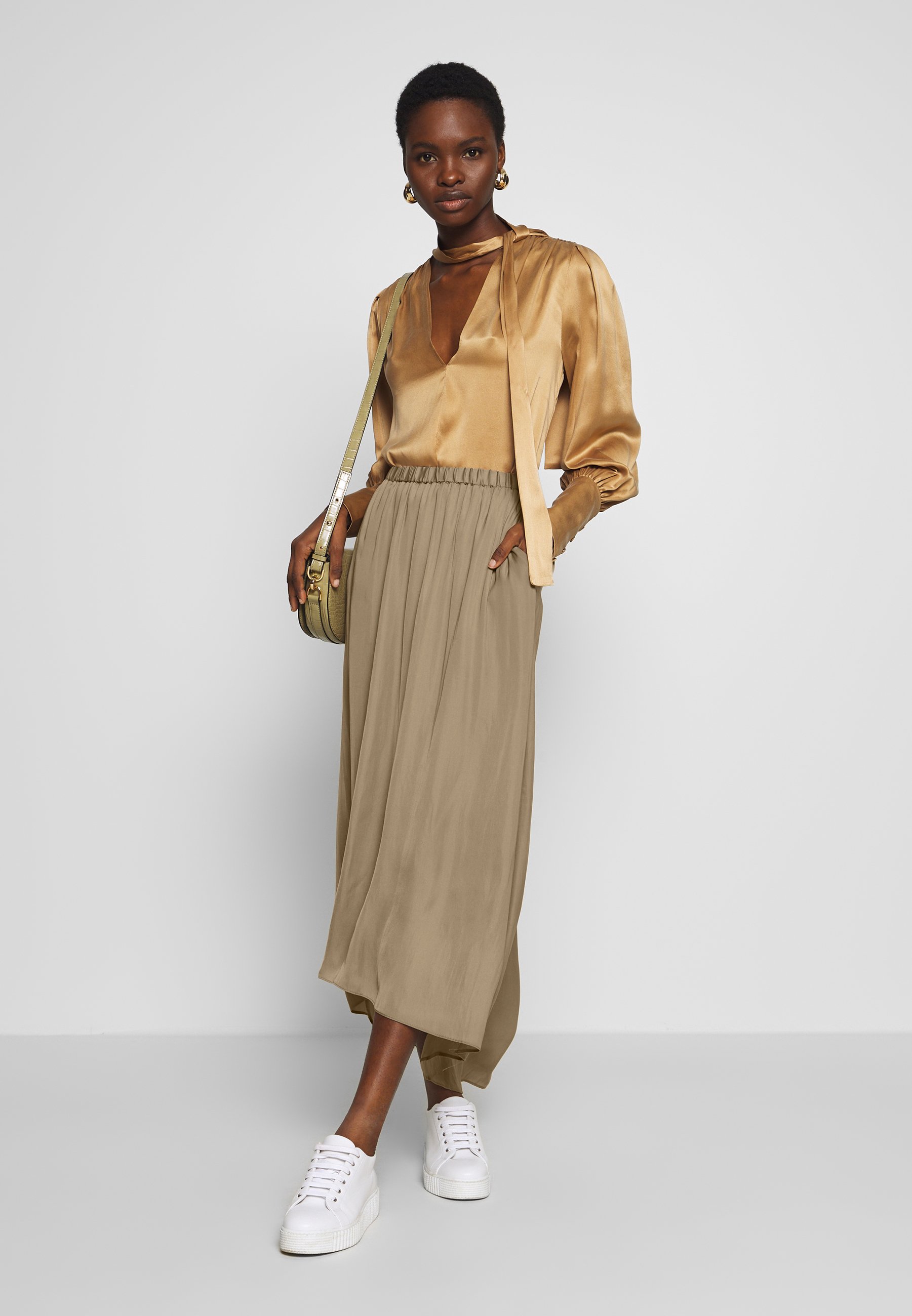 jupe longue ocre