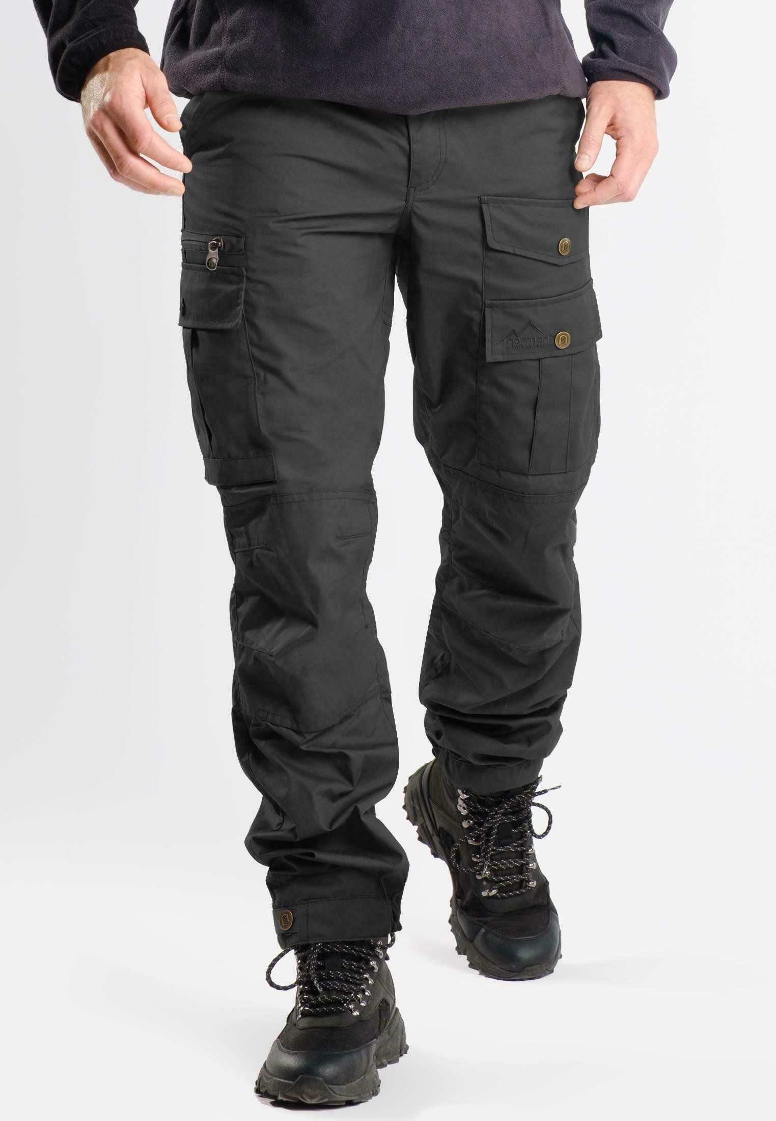 DBMZV Herren Cargohose Lang - Atmungsaktive Outdoorhose Mit Elastischem Bund