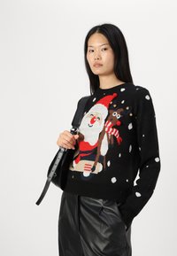 Vero Moda VMSANTASCOOTER O NECK X MAS - Svetrík - black