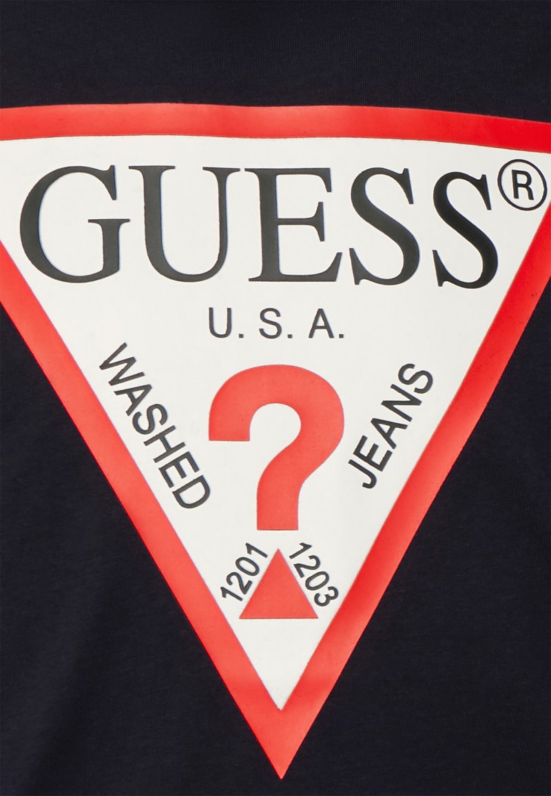 Observación lápiz Fuera Guess ORIGINAL LOGO TEE - Camiseta estampada - smart blue/azul marino -  Zalando.es