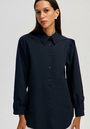 Touché Privé WITH PLEATED SLEEVE - Skjortebluser - navy blue