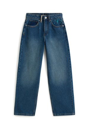 EMBROIDERED - Jean boyfriend - blue denim