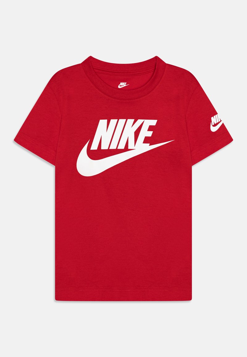 Nike Sportswear FUTURA EVERGREEN TEE UNISEX - Apdrukāts T-krekls - university red/white