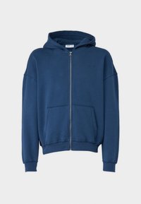 BOXY LOGO - Felpa con zip - dark denim