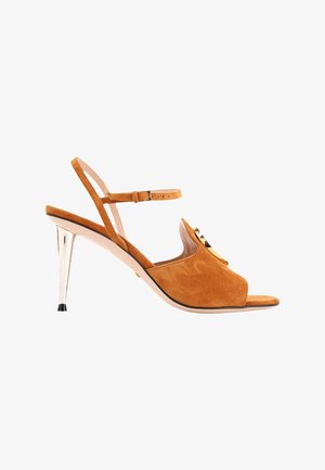 Gucci, BLONDIE SANDAL CAMEL - Sandales à talons hauts - camel