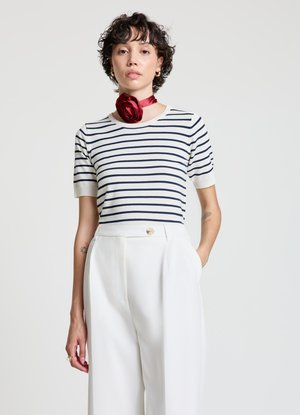 T-Shirt print - var bianco lana