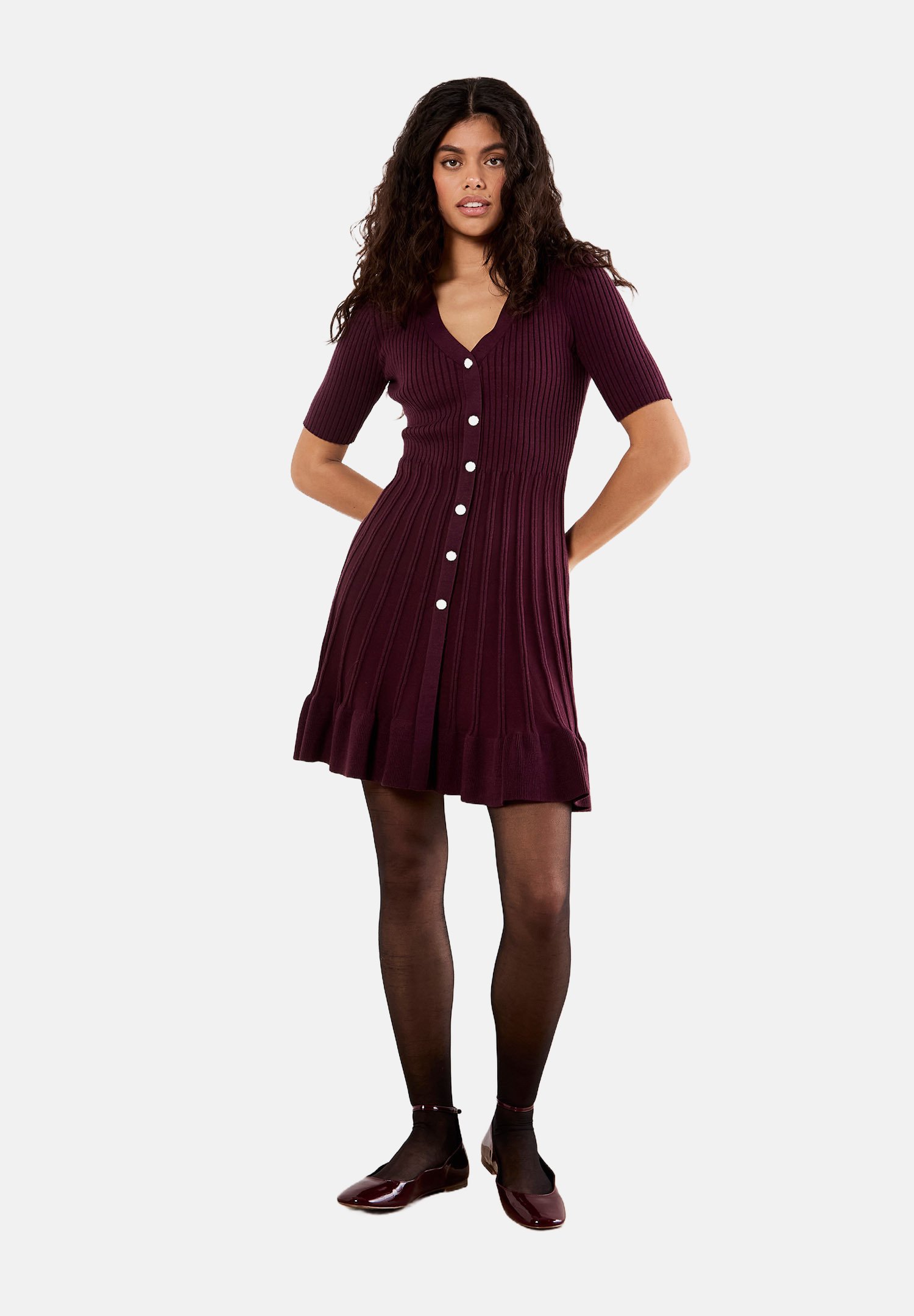 Apricot AND FLARE - Jumper dress - burgundy/bordeaux - Zalando Apricot AND FLARE - Jumper dress - burgundy/bordeaux - Zalando
