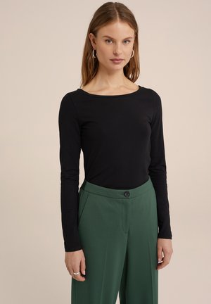 WE Fashion Tops ar garām piedurknēm - black