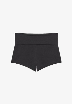 Stradivarius, MINI SHORTS WITH ELASTICATED WAISTBAND - Legging (type pantalon) - black