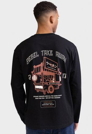 ABRAHAM TEE BOXY - Μπλούζα με μακριά μανίκια - black