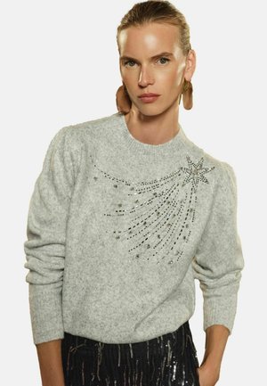 PETITE FIT - CHRISTMAS EMBELLISHED COSY - Pullover - grey star