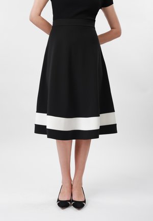 Anna Field A-snit nederdel - black/white