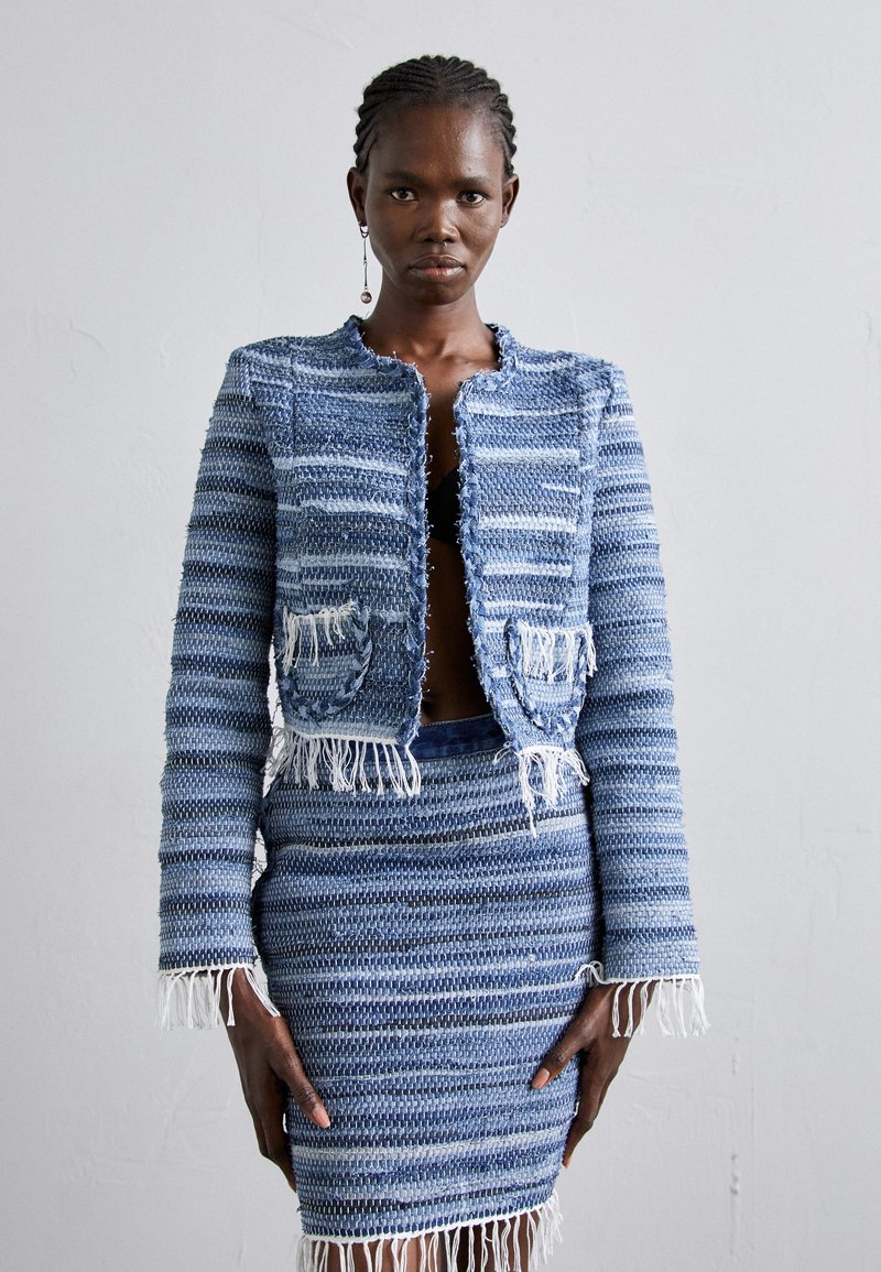 Ksenia Schnaider - JACKET IN RUG TECHNIQUE - Jeansjacke - blue melange, Vergrößern