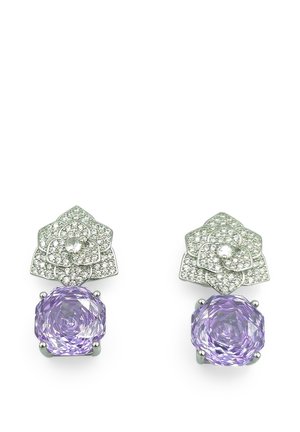 PARTY EVENT - Boucles d'oreilles - lil/weiss/silber coloured