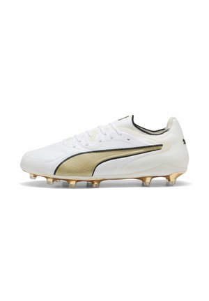 KING 20 ULTIMATE FG/AG - Voetbalschoenen voor kunstgras - white/metallic gold-coloured/black