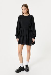 Koton PUFF SLEEVE - Vapaa-ajan mekko - black