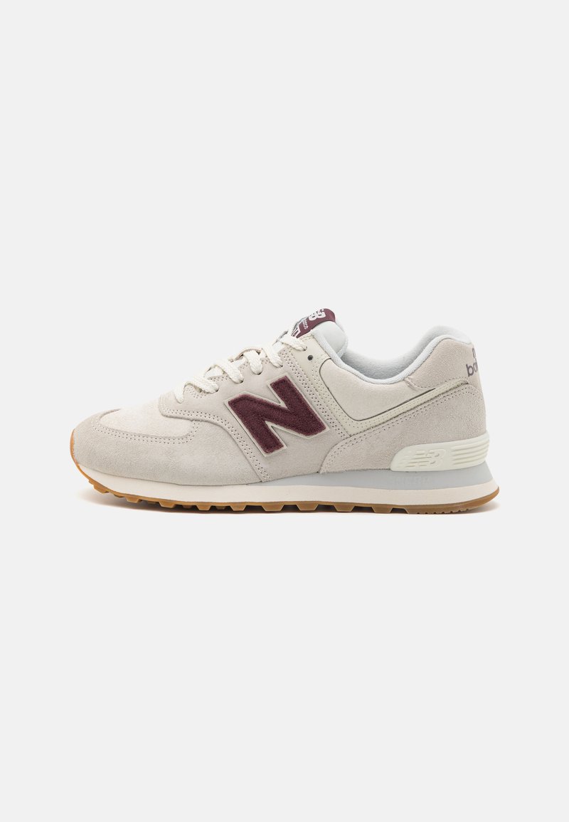 New Balance 574 UNISEX - Baskets basses - off-white/bordeaux