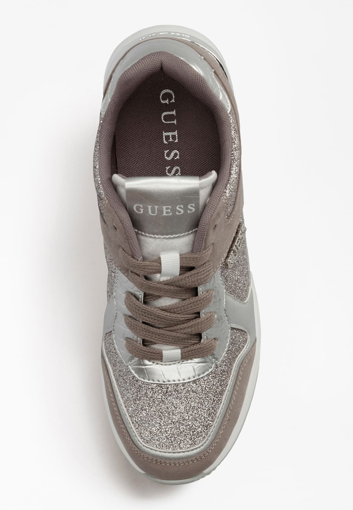 Guess Zapatillas altas - silber/plateado - Zalando.es