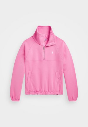 Polo Ralph Lauren DOUBLE KNIT QUARTER ZIP SWEATSHIRT - Sudadera - laguna pink/white