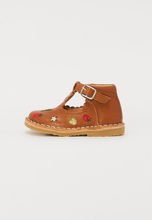 WILD STRAWBERRIES UNISEX - Ballerina's met enkelbandjes - cognac