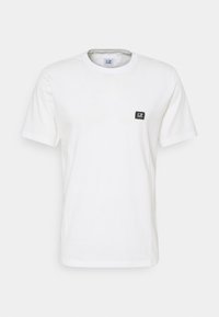 C P Company Logo Badge T Shirt Basique Gauze White Blanc Zalando Fr