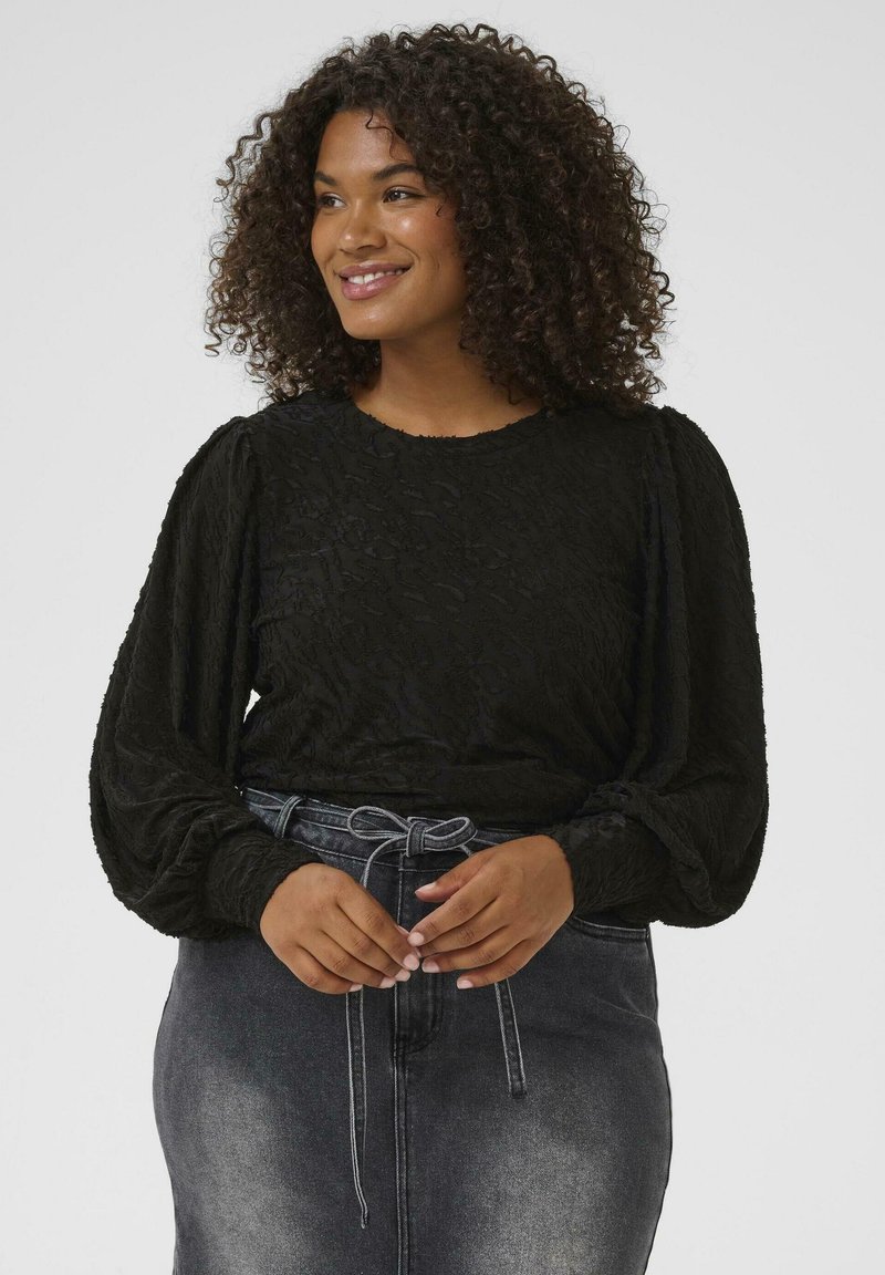 Kaffe Curve ZARINA - Long sleeved top - black deep